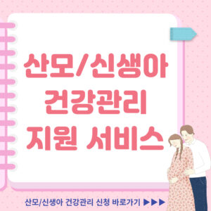 산모신생아건강관리지원신청방법